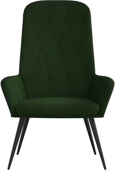 Kreslo Relaxačné kreslo tmavo zelené zamat, 341196 ...