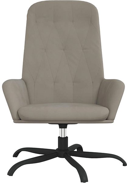 Kreslo Relaxačné kreslo svetlo sivé zamat, 341205 ...