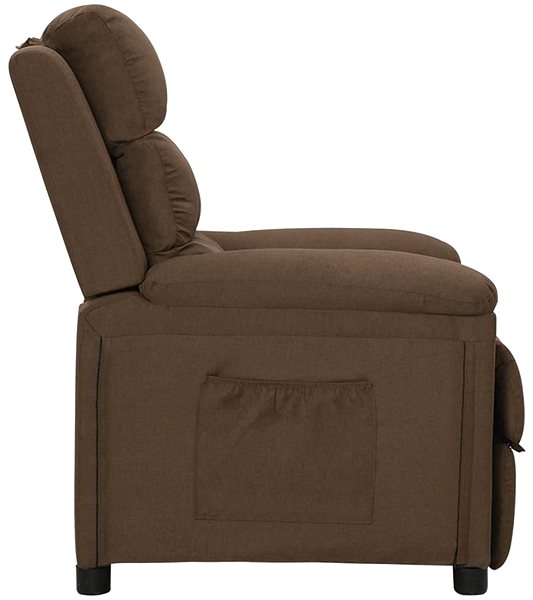 Kreslo Polohovacie kreslo hnedé textil, 342343 ...