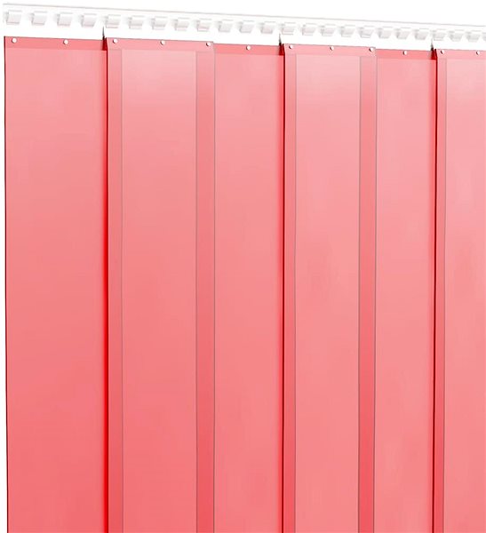 Záves SHUMEE Záves do dverí 300 mm × 2,6 mm 10 m PVC, červený ...
