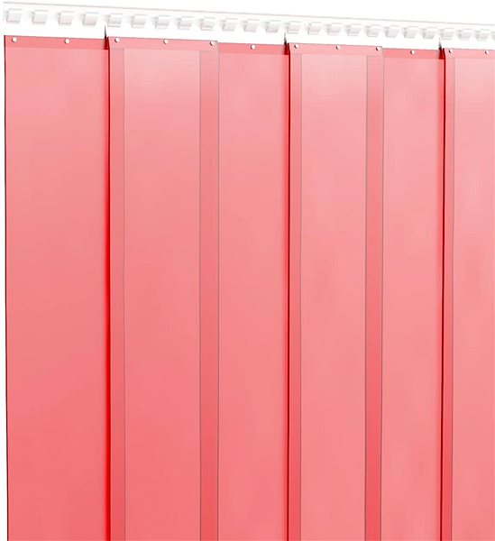 Záves SHUMEE Záves do dverí 300 mm × 2,6 mm 25 m PVC, červený ...