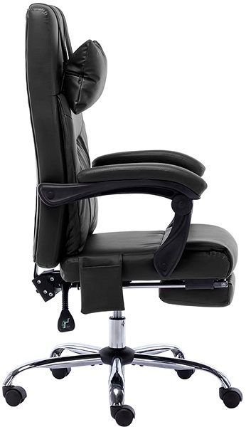 Office Armchair Shumee Massage chair black with footrest ...