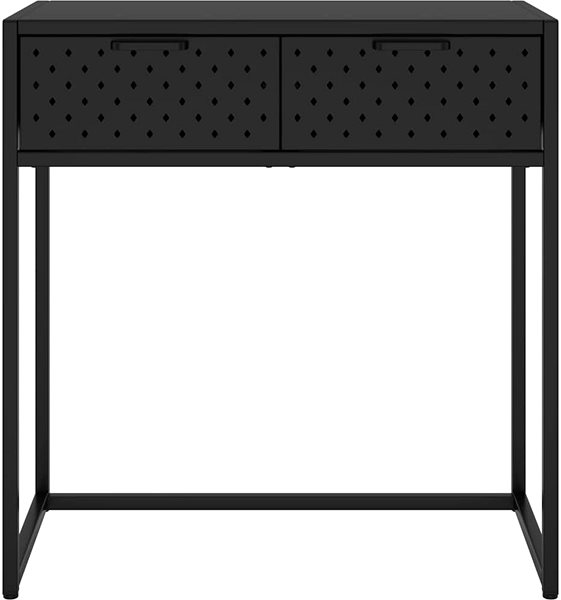 Konzolový stolík SHUMEE Konzolový stolík oceľový, čierny, 72 × 35 × 75 cm ...