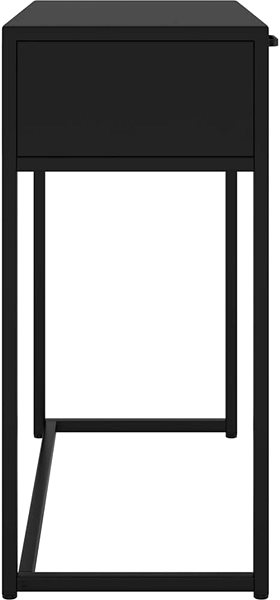 Konzolový stolík SHUMEE Konzolový stolík oceľový, čierny, 72 × 35 × 75 cm ...