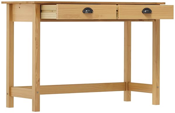 Konzolový stolík SHUMEE Konzolový stolík Hill, dve zásuvky, 110 × 45 × 74 cm ...
