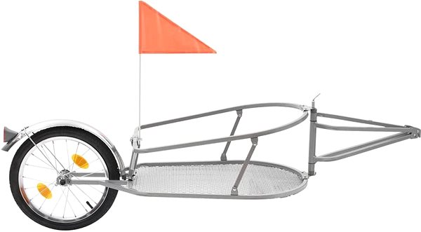 Nákladný vozík za bicykel SHUMEE Prívesný vozík za bicykel s taškou, oranžový/čierny ...
