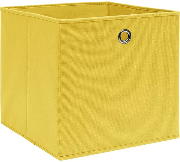 Úložný box Shumee Úložné boxy 10 ks 32 × 32 × 32 cm textil, žlté ...