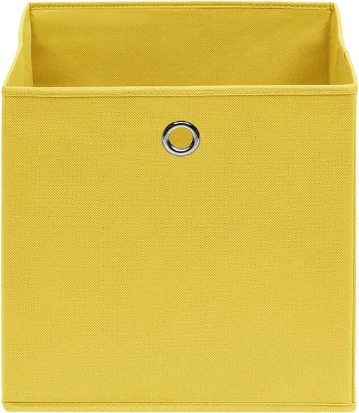 Úložný box Shumee Úložné boxy 10 ks 32 × 32 × 32 cm textil, žlté ...