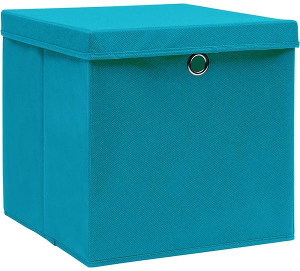 Úložný box Shumee Úložné boxy s vekami 4 ks 28 × 28 × 28 cm bledo modré ...