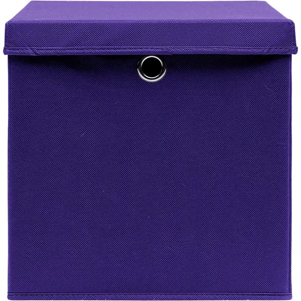 Úložný box Shumee Úložné boxy s vekami 10 ks 28 × 28 × 28 cm fialové ...