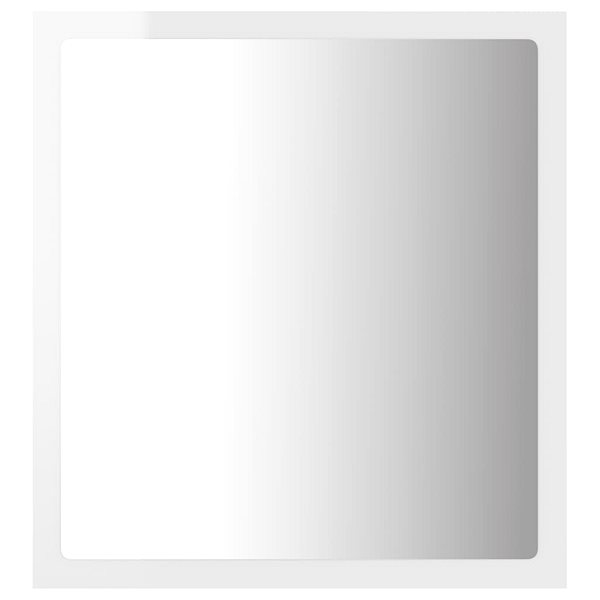 Zrkadlo Shumee LED kúpeľňové zrkadlo biele s leskom 40 × 10,5 × 37 cm drevotrieska ...