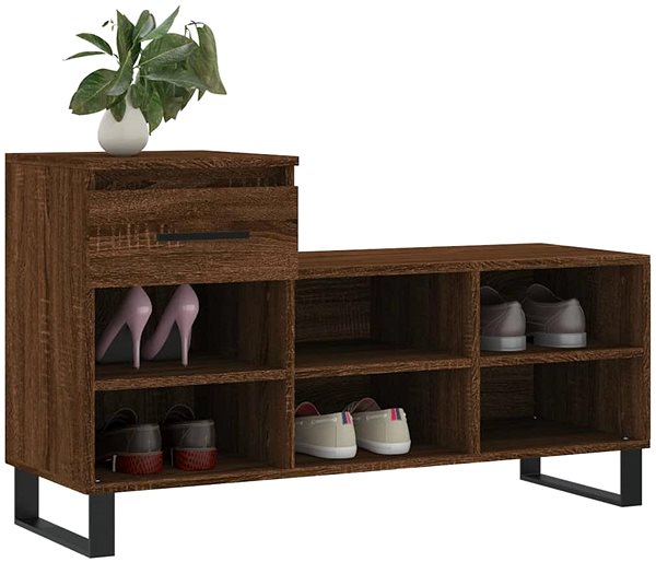 Botník Shumee Botník 102 × 36 × 60 cm, 831379, hnědý dub ...