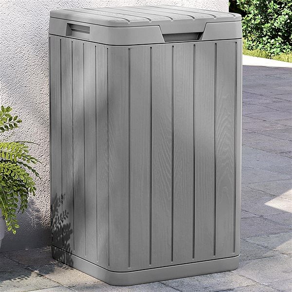 Odpadkový koš Shumee Venkovní odpadkový koš 38 × 38 × 65 cm PP šedý  ...