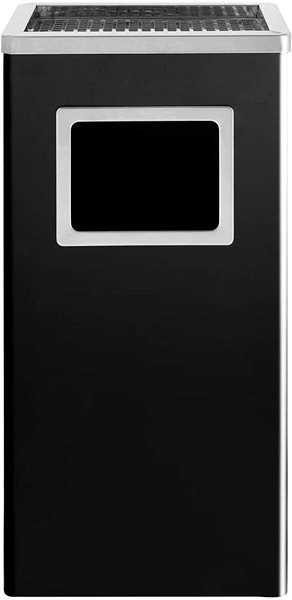 Rubbish Bin Shumee Hotel waste basket with ashtray 45 l steel black ...