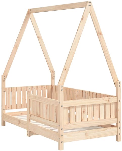 Posteľ Shumee Detská posteľ 70 × 140 cm masívne borovicové drevo, 834501 ...