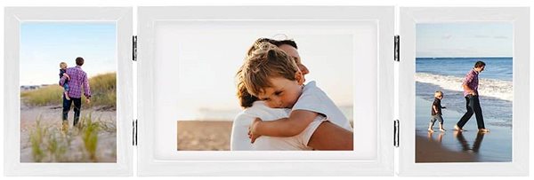Photo Frame Shumee Three-piece photo frame 2 × 13 × 18 cm, 28 × 18 cm, white ...