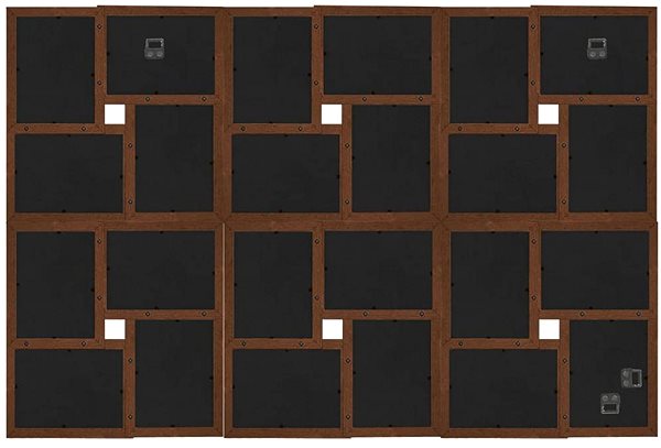 Photo Frame Shumee Collage photo frame, 24 pictures, 10 × 15 cm, dark brown MDF ...