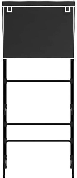 Shelf SHUMEE 2 tier storage rack above washing machine black 71 × 29,5 × 170,5 cm iron ...