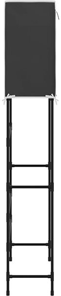 Shelf SHUMEE 2 tier storage rack above washing machine black 71 × 29,5 × 170,5 cm iron ...