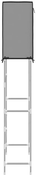 Shelf SHUMEE 2 tier storage rack above washing machine grey 71 × 29,5 × 170,5 cm iron ...
