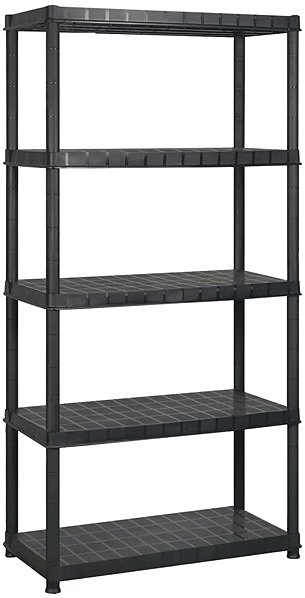 Shelf Shumee Storage rack 5 tiers, black, 255 × 40 × 185 cm, plastic ...