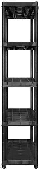 Shelf Shumee Storage rack 5 tiers, black, 255 × 40 × 185 cm, plastic ...