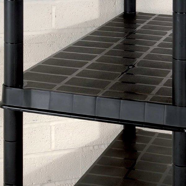 Shelf Shumee Storage rack 5 tiers, black, 255 × 40 × 185 cm, plastic ...
