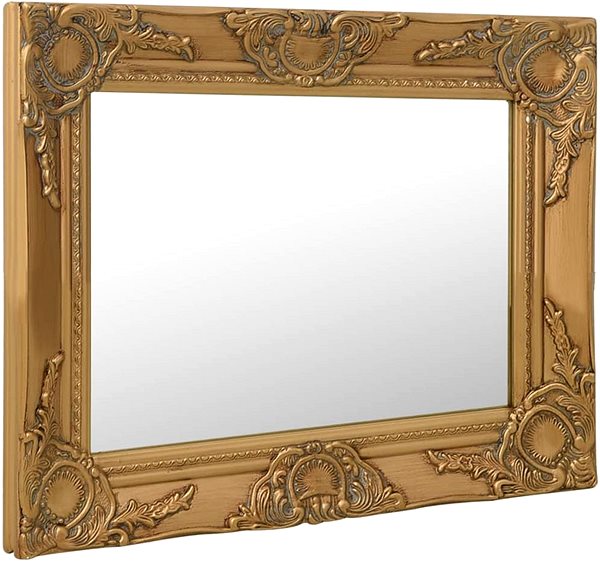 Zrkadlo Shumee Nástenné barokový štýl 50 × 40 cm zlaté ...