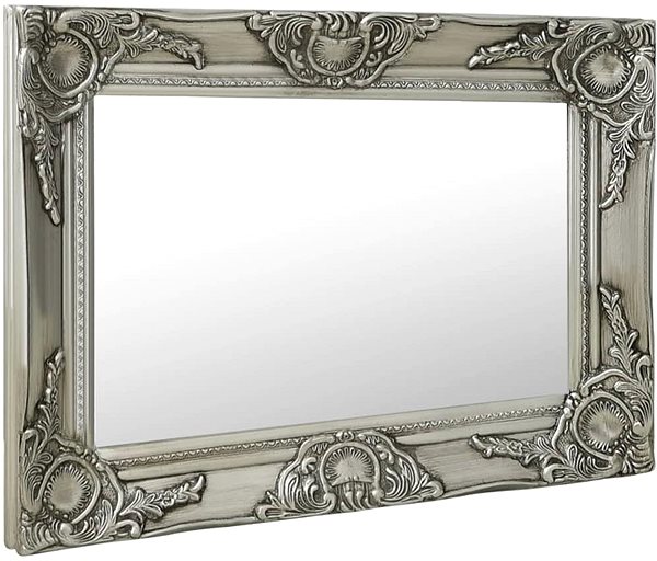 Zrkadlo Shumee Nástenné barokový štýl 60 × 40 cm strieborné ...