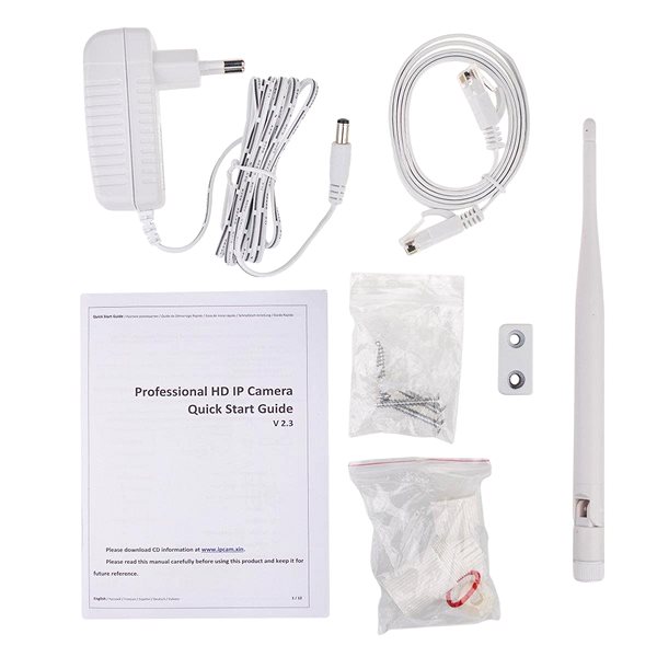 IP Camera Secutek Security Swivel IP Camera SBS-SD07W Package content