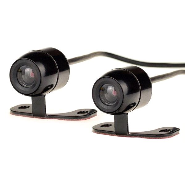 Car camera 2 channel mini camera and recorder for car or motorcycle Secutek C6 Side view