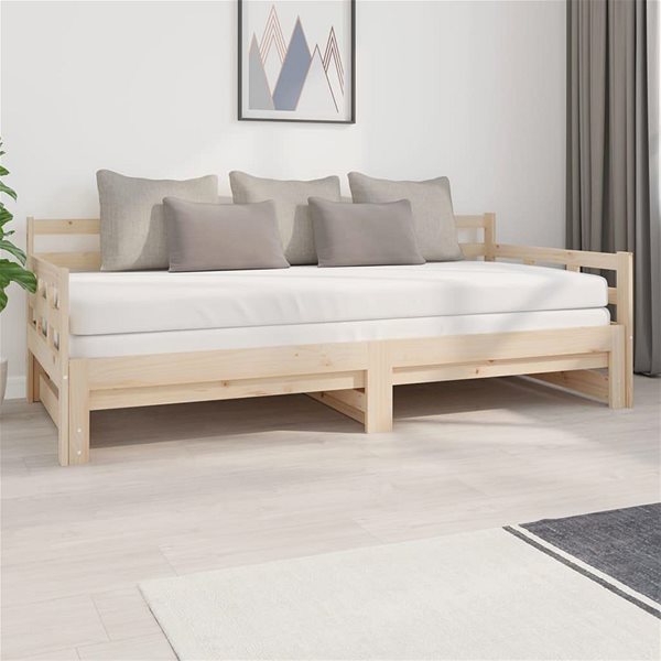 Posteľ Shumee Výsuvná posteľ – masívna borovica, 2× (90 × 200) cm ...