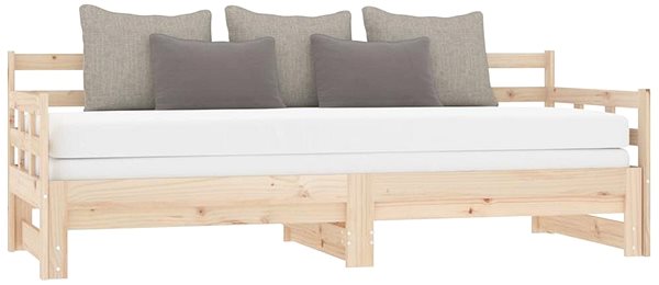 Posteľ Shumee Výsuvná posteľ – masívna borovica, 2× (90 × 200) cm ...