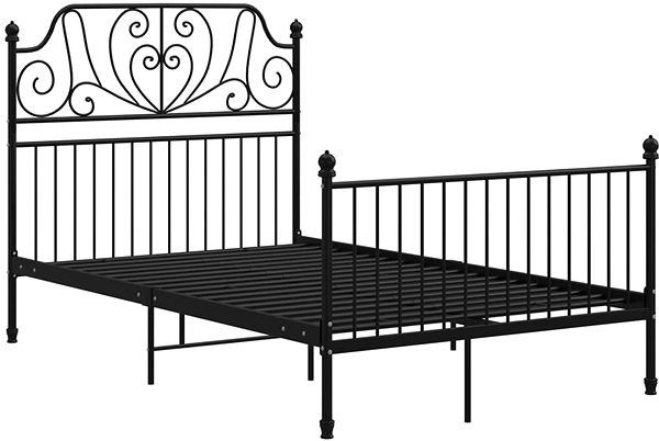Rám postele Shumee Rám postele – čierny kov, 120 × 200 cm ...