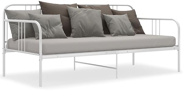 Postel Shumee Rám postele/pohovky - bílý, kovový, 90 × 200 cm ...