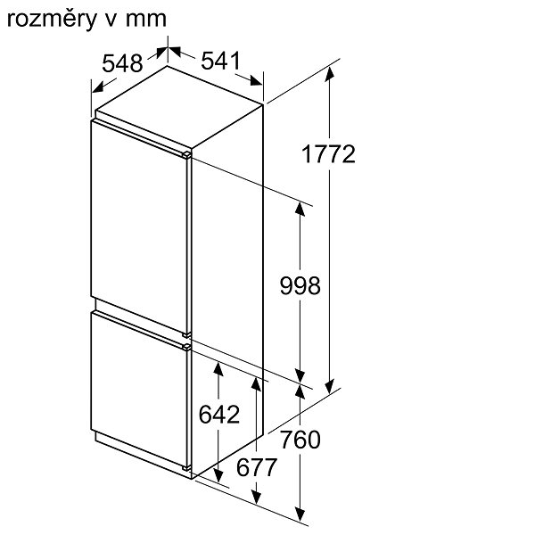 Built-in Fridge SIEMENS KI86NNSF0 Technical draft