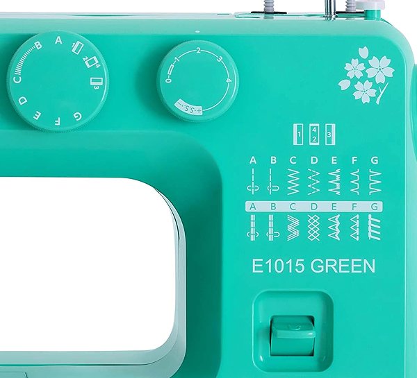 Janome Juno E1015 Green sewing machine.