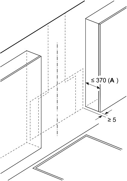 SIEMENS LC81KAN60 iQ500 hood technical drawing