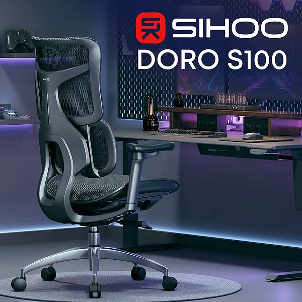 Bürostuhl SIHOO DORO S100 Mesh schwarz ...