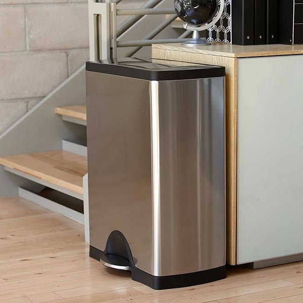 Rubbish Bin Simplehuman Pedal Basket 50l, Rectangular, Matt Steel, FPP ...