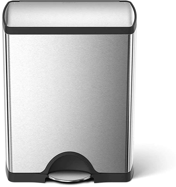 Rubbish Bin Simplehuman Pedal Basket 50l, Rectangular, Matt Steel, FPP ...