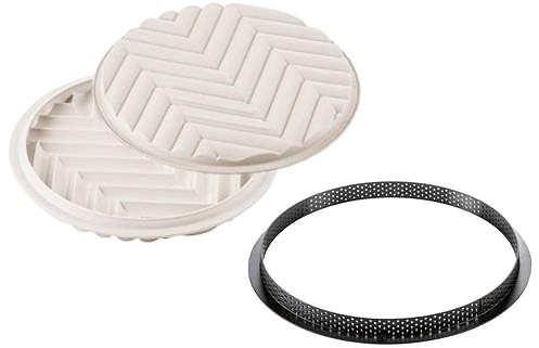 Baking Mould Silikomart Set for Baking a Flan Cake  Silikomart Kit Tarte Grafique Package content