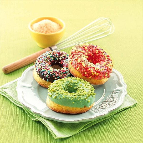 Forma na pečenie Silikomart Silikónová forma na donuty Silikomart Donuts 6 ks Lifestyle