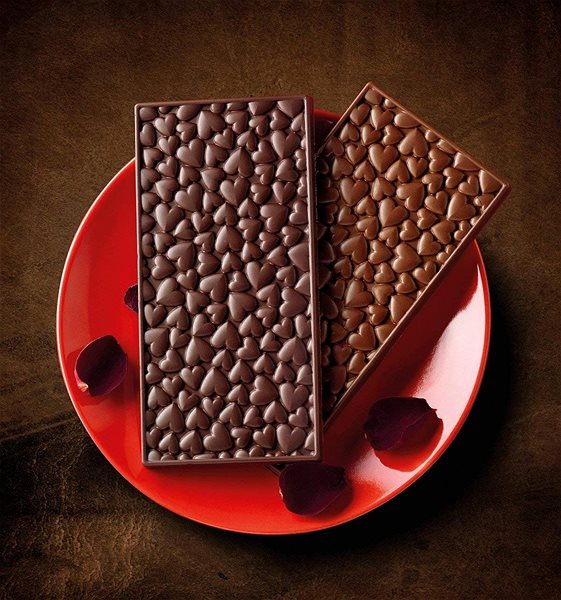 Baking Mould Silikomart Silicone Chocolate Mould Silikomart SCG38 Love Choco Bar | Hearts Lifestyle