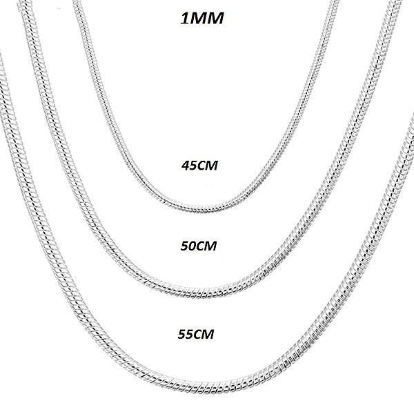 Silver Star Destinée ladies' necklaces, set of 3, width 1mm.