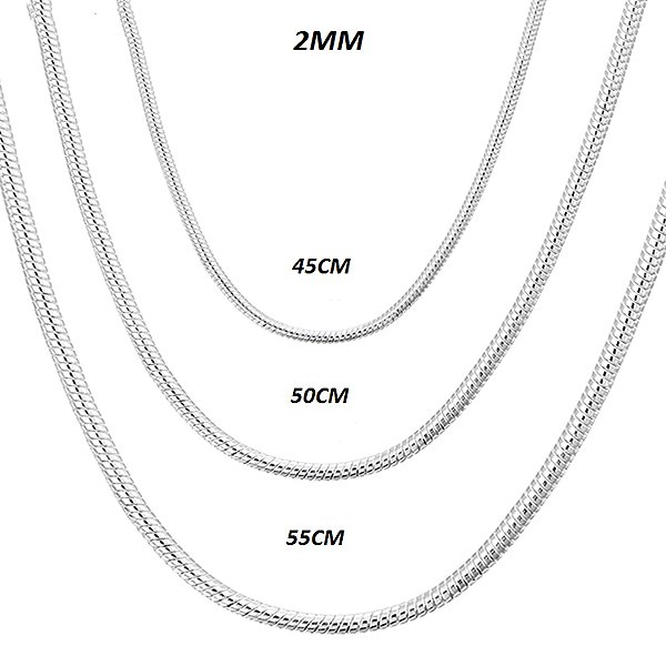 Silver Star Symphonie women's necklace set, 3 pieces, width 2mm.