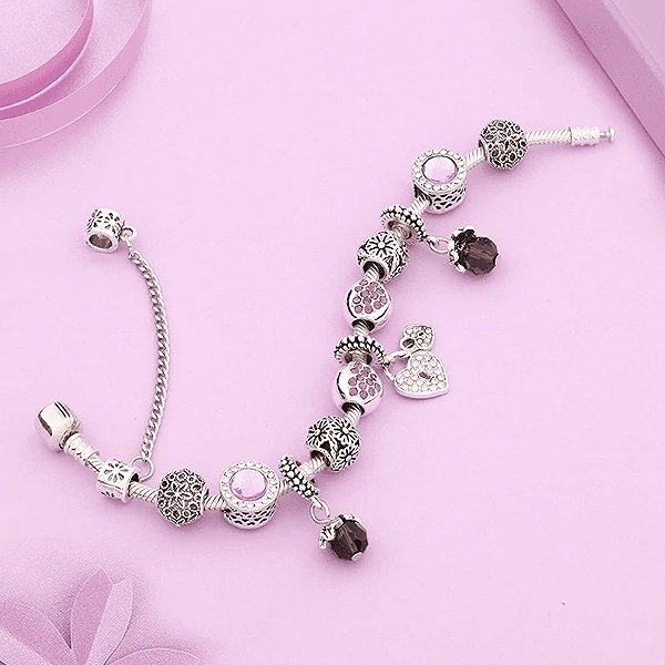 Silver Star Tundra Women's Bracelet, Heart, 20 cm.
