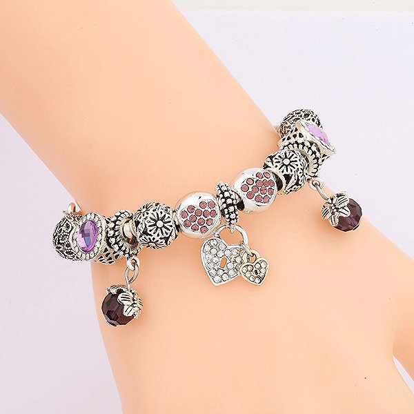 Silver Star Tundra Women's Bracelet, Heart, 20 cm.