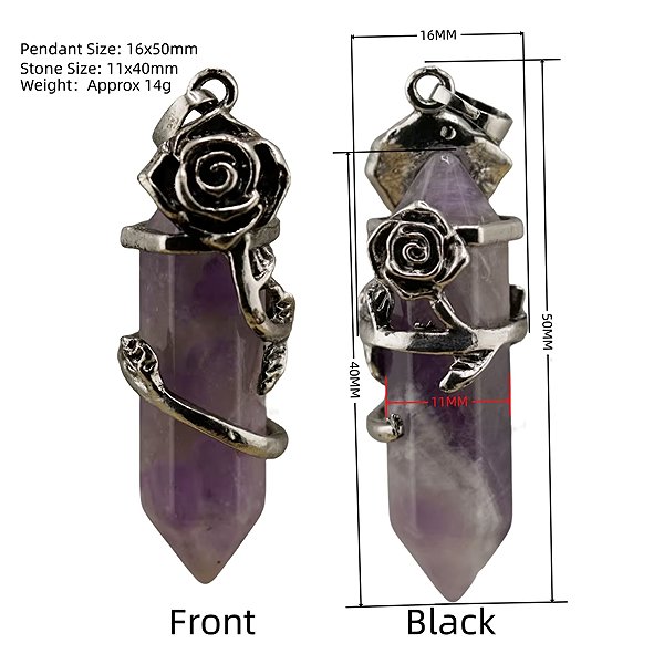 Silver Star Westfall women's necklace, rose, Crystal, 45 cm.