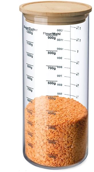 Dose SIMAX Behälter mit Skala und Holzdeckel 1,4 l ...